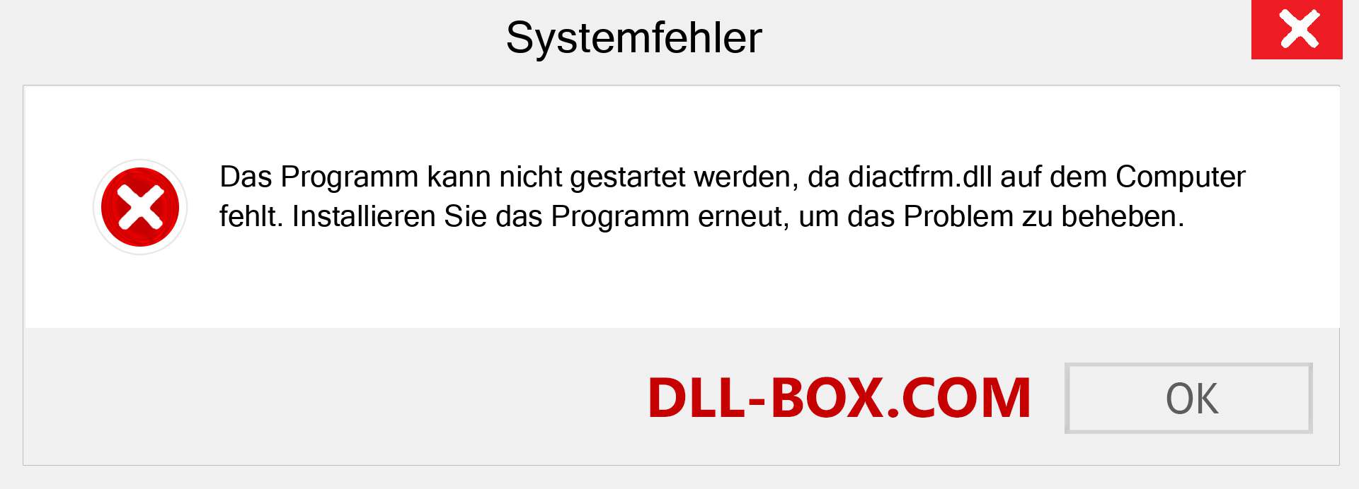 diactfrm.dll-Datei fehlt?. Download für Windows 7, 8, 10 - Fix diactfrm dll Missing Error unter Windows, Fotos, Bildern