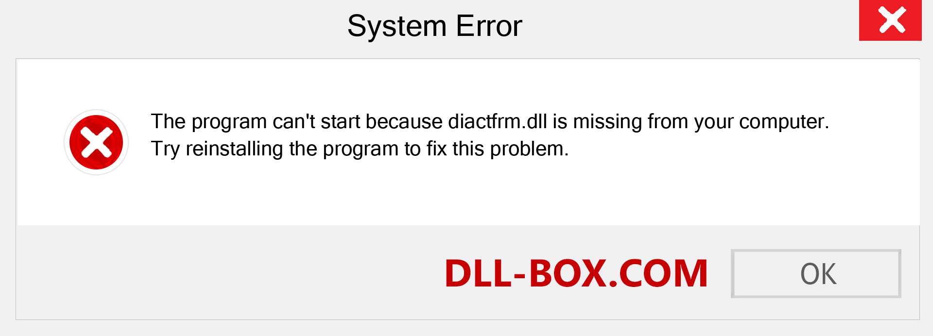  diactfrm.dll file is missing?. Download for Windows 7, 8, 10 - Fix  diactfrm dll Missing Error on Windows, photos, images